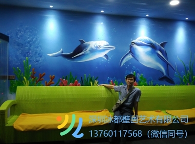 珠海海鲜餐厅壁画设计